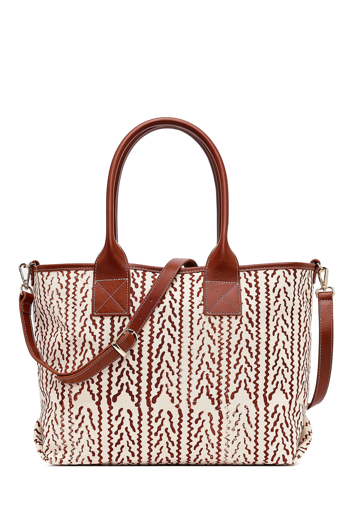 Kastamonu Taş Baskı Kadın Taba Desenli Omuz Çantası 25SBD22546F | Derimod