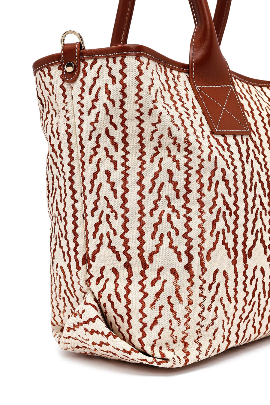 Kastamonu Stone Print Women's Tan Patterned Shoulder Bag