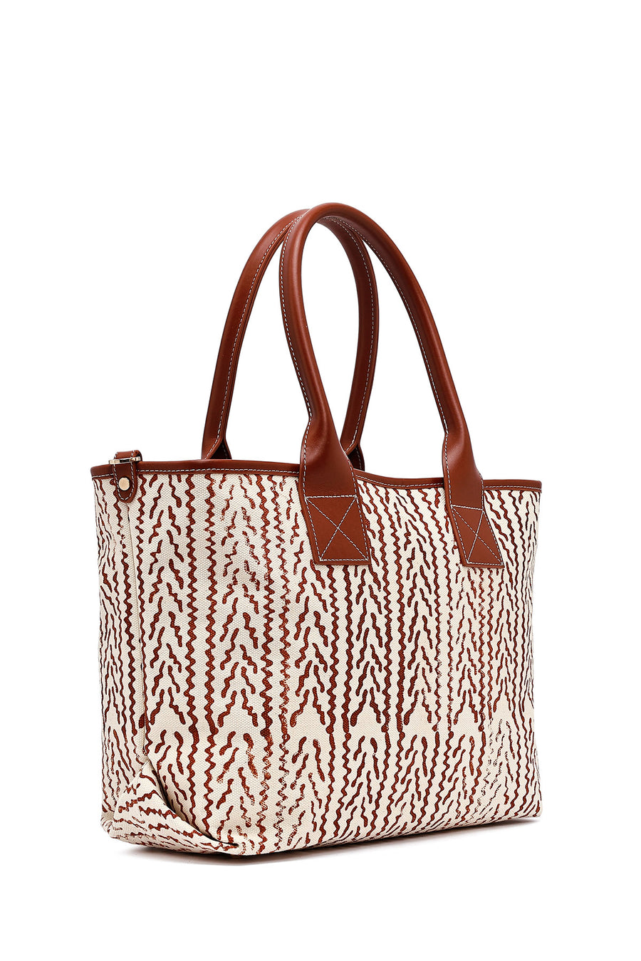 Kastamonu Stone Print Women's Tan Patterned Shoulder Bag