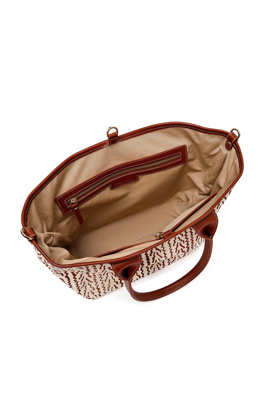 Kastamonu Stone Print Women's Tan Patterned Shoulder Bag
