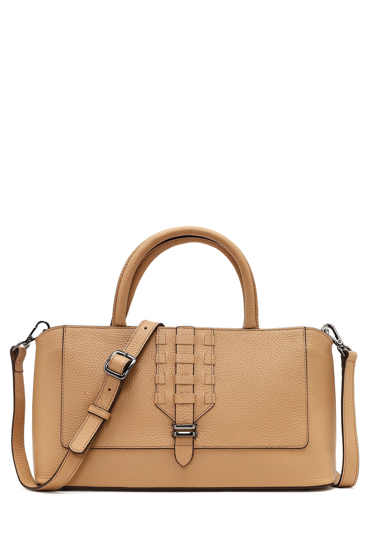 Woman Beige Long Strap Leather Arm Bag 25SBD2301FT | Derimod