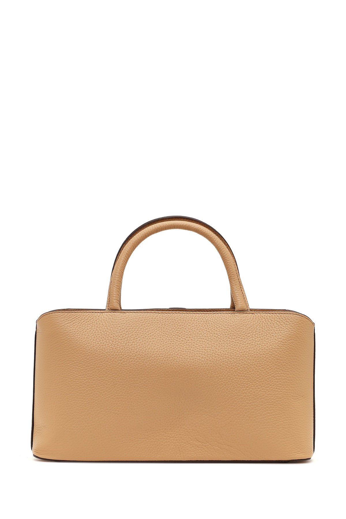 Kadın Bej Uzun Askılı Deri Kol Çantası