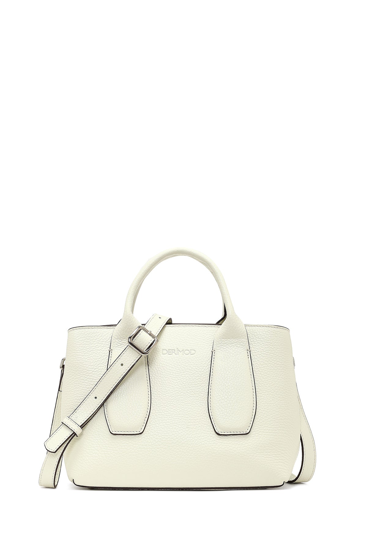 Kadın Krem Uzun Askılı Klasik Deri Kol Çantası