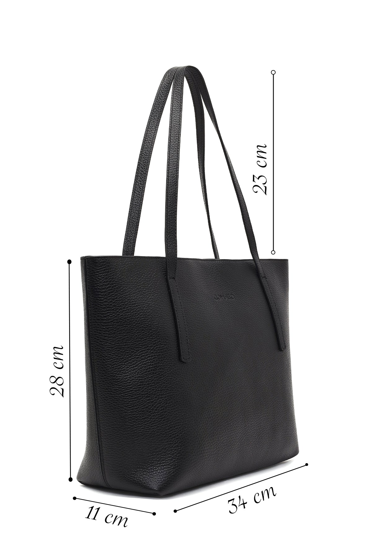 Kadın Siyah Deri Klasik Omuz Çantası