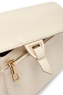 Kadın Krem Uzun Askılı Deri Mini Çapraz Çanta | Derimod