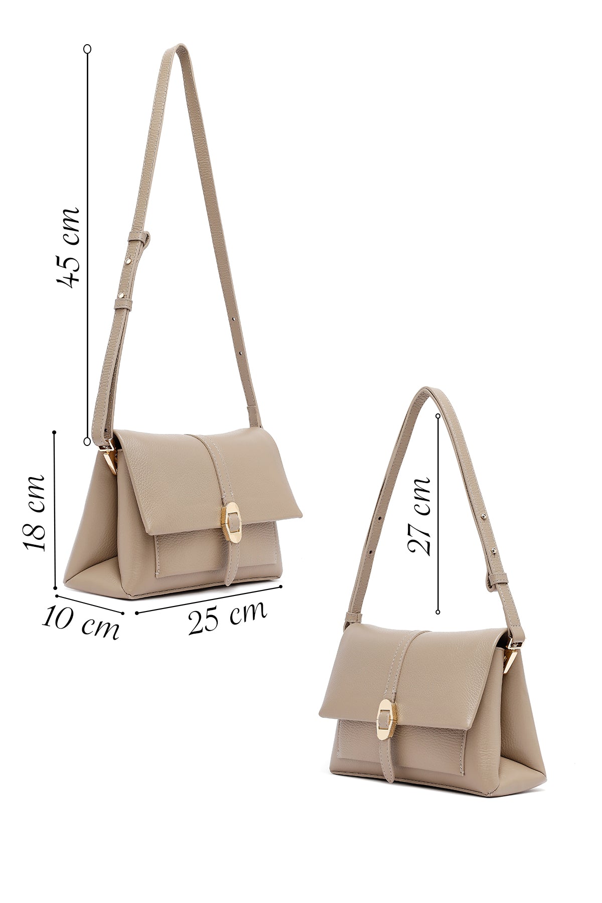 Kadın Vizon Uzun Askılı Deri Çapraz Çanta