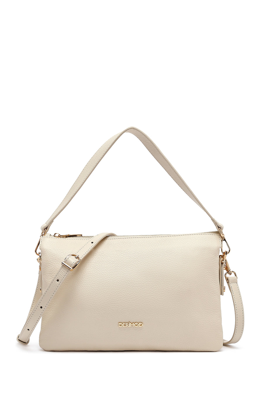 Woman Beige Long Strap Leather Shoulder bag 25SBD2353FT | Derimod