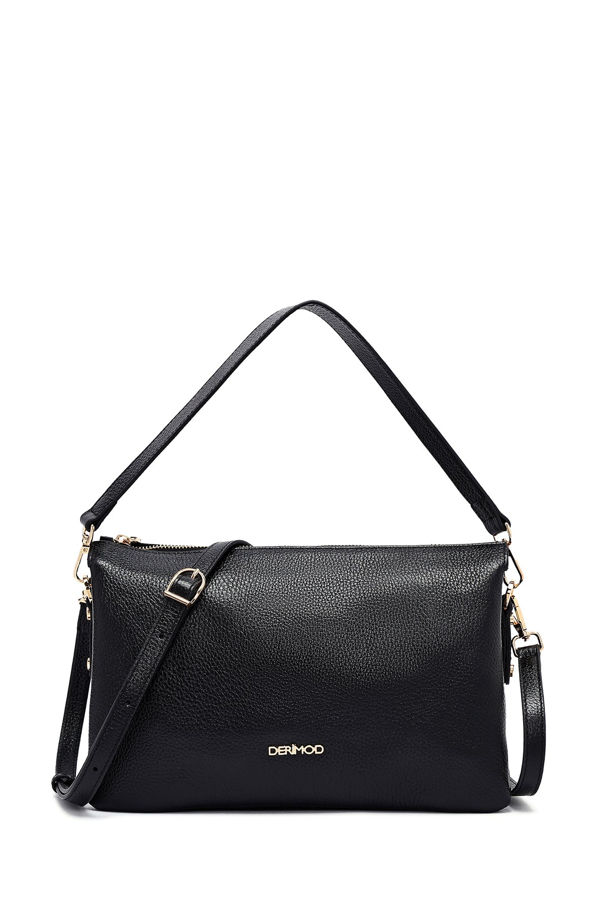 Kadın Siyah Uzun Askılı Deri Omuz Çantası 25SBD2353FT | Derimod
