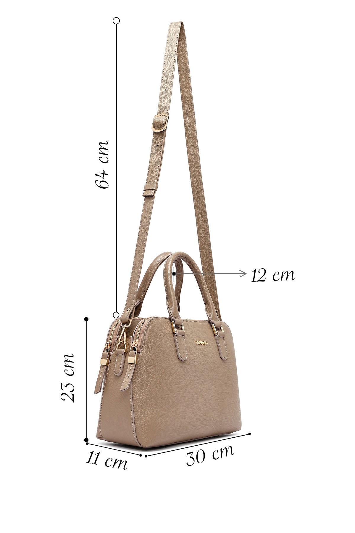 Kadın Vizon Uzun Askılı Deri Klasik Kol Çantası