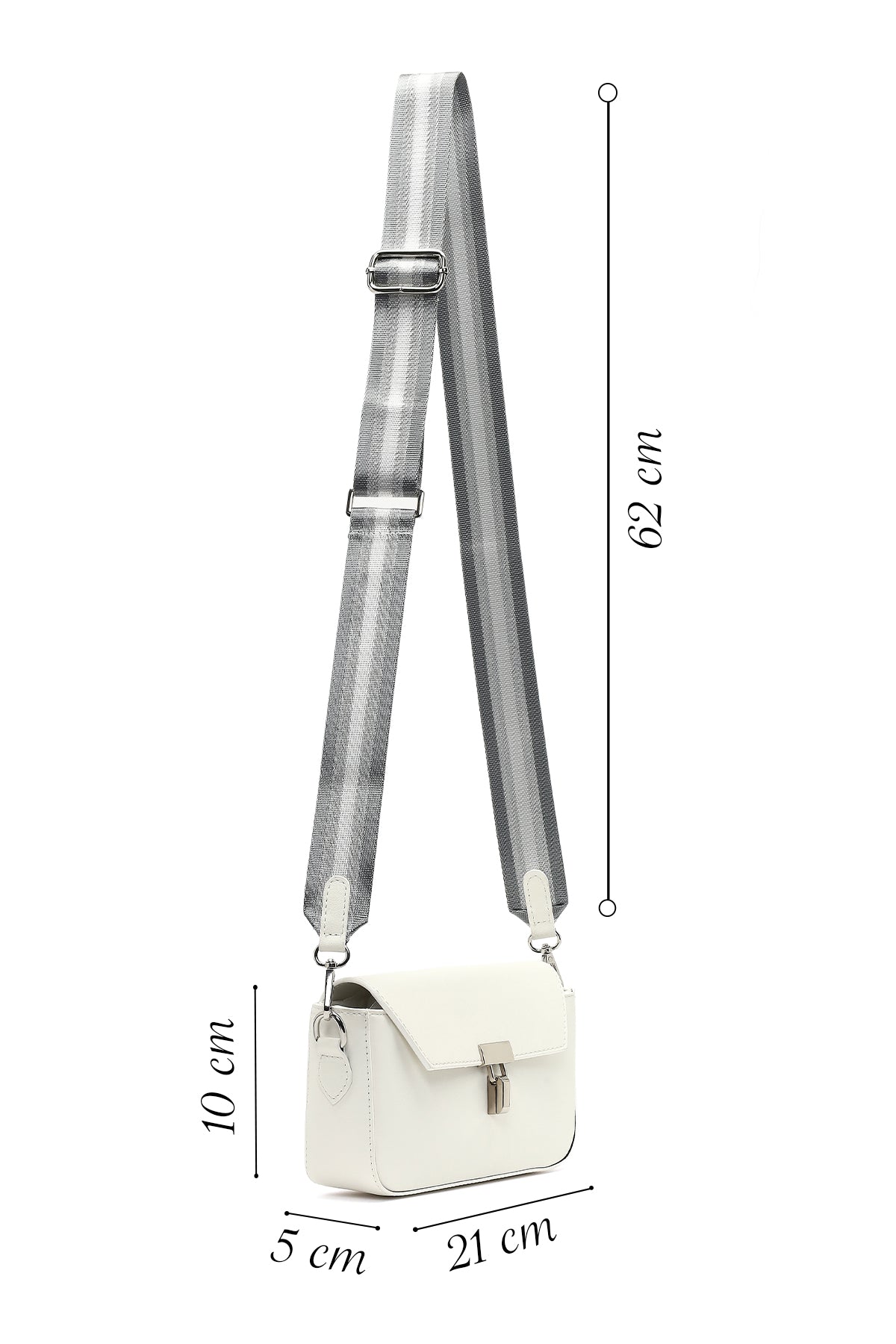 Kadın Beyaz Uzun Askılı Çapraz Çanta