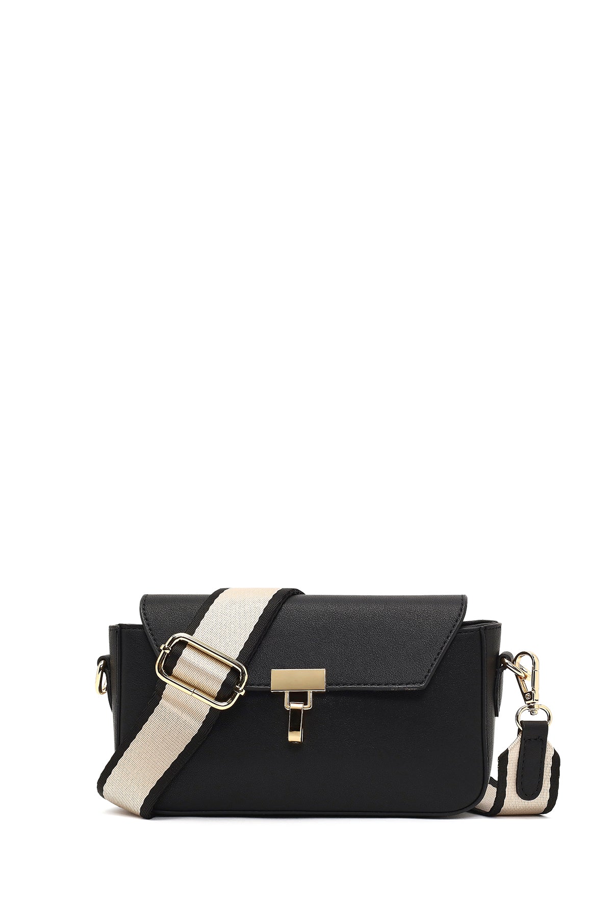 Kadın Siyah Uzun Askılı Çapraz Çanta