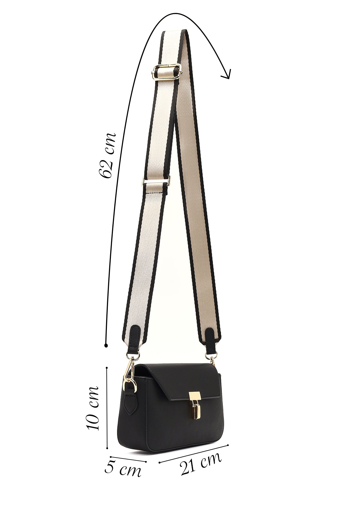 Kadın Siyah Uzun Askılı Çapraz Çanta
