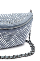 Kadın Mavi Uzun Askılı Taşlı Çapraz Çanta | Derimod