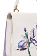 Kadın Beyaz Uzun Askılı Desenli Kol Çantası | Derimod