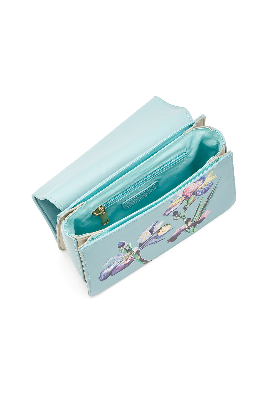 Women's Blue Long Strap Patterned Handbag
