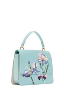 Kadın Mavi Uzun Askılı Desenli Kol Çantası | Derimod