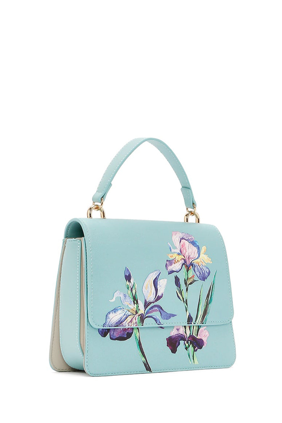 Women's Blue Long Strap Patterned Handbag