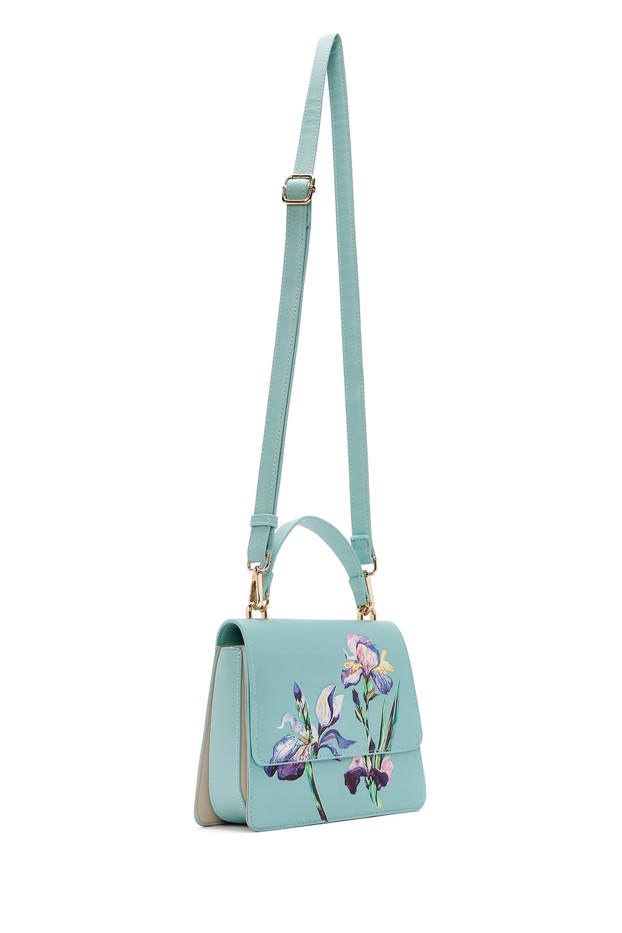 Women's Blue Long Strap Patterned Handbag