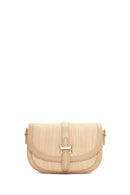 Women's Beige Long Strap Mini Straw Shoulder Bag | Derimod
