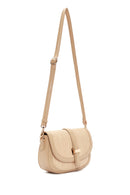 Women's Beige Long Strap Mini Straw Shoulder Bag | Derimod