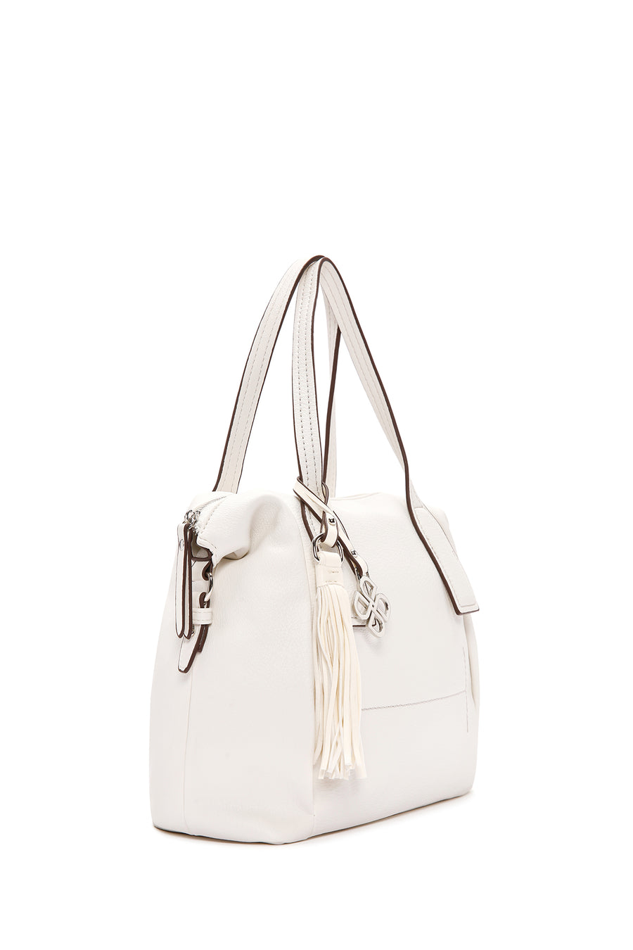 Women's Cream Long Strap Shoulder Bag