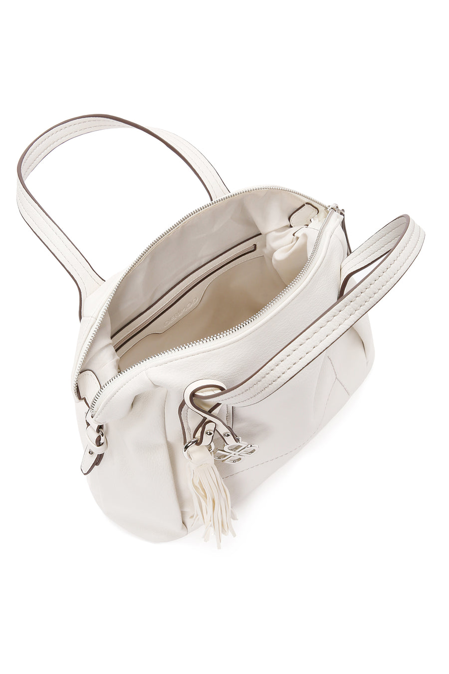 Women's Cream Long Strap Shoulder Bag