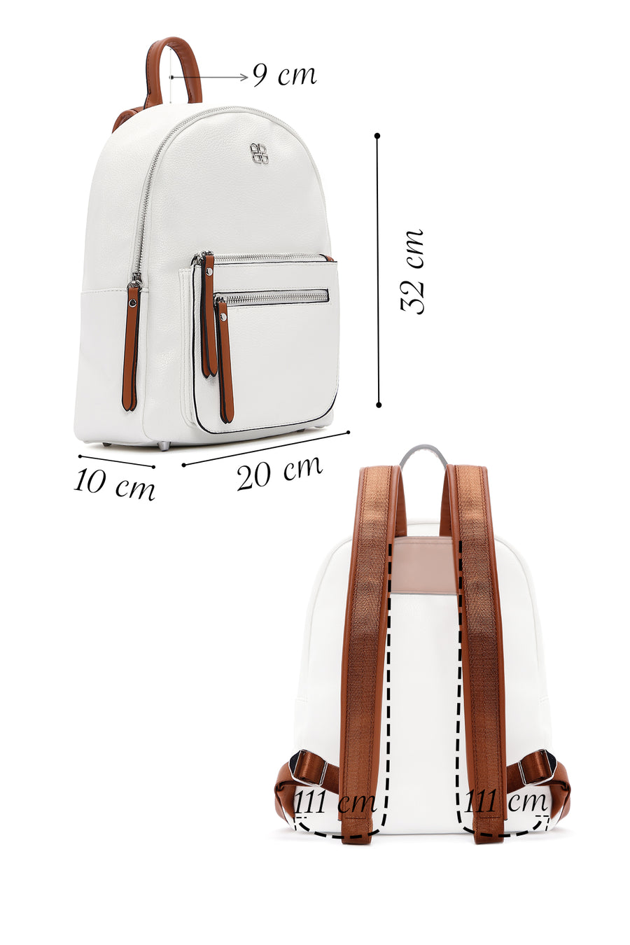 Women's White Backpack