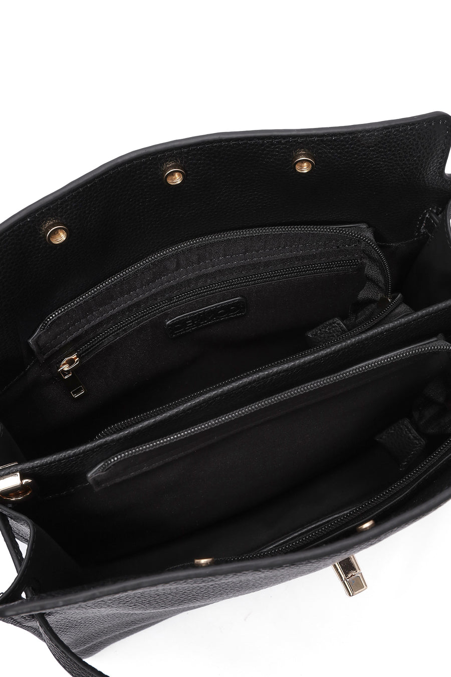 Women's Black Long Strap Classic Leather Shoulder Bag