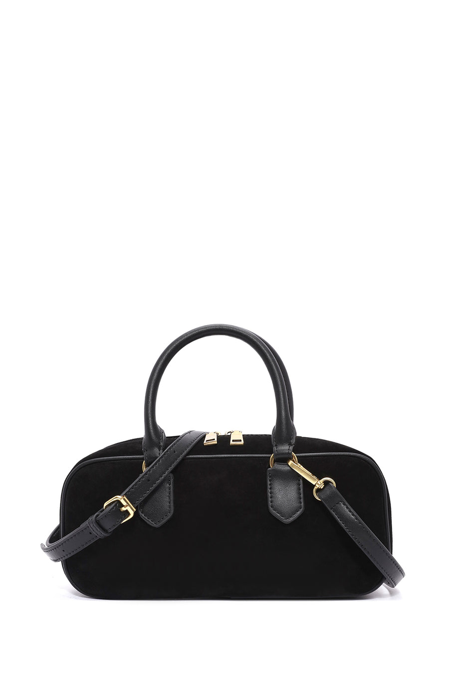 Women's Black Long Strap Suede Leather Handbag 25SBD247510 | Derimod