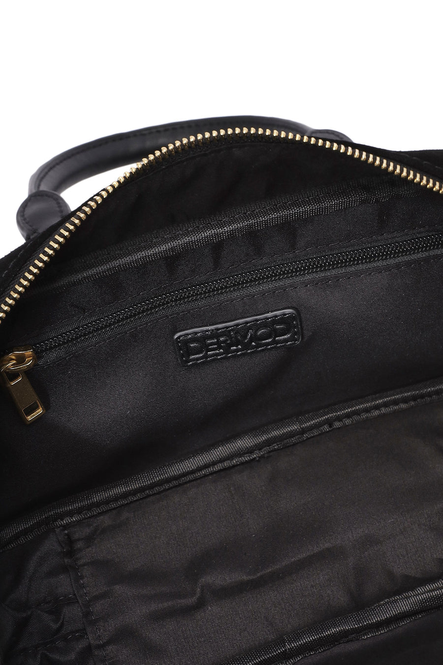 Women's Black Long Strap Suede Leather Handbag