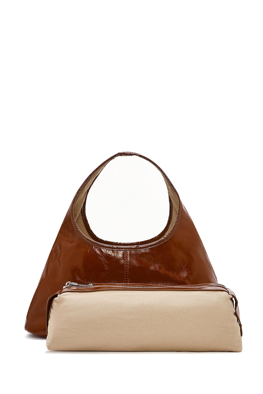 Women's Brown Mini Classic Leather Handbag