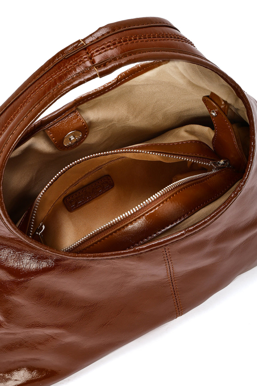 Women's Brown Mini Classic Leather Handbag