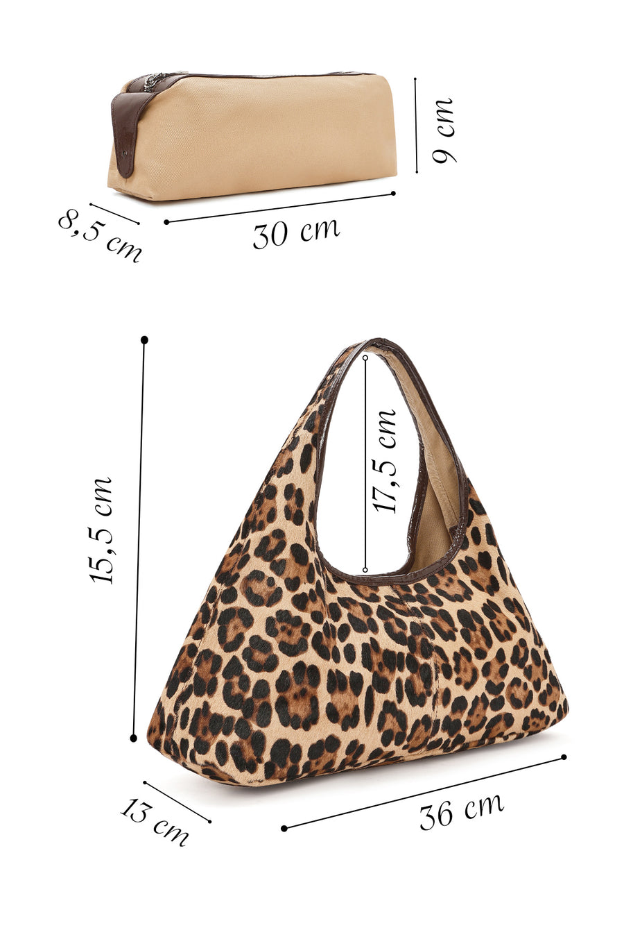 Women's Leopard Mini Leather Handbag