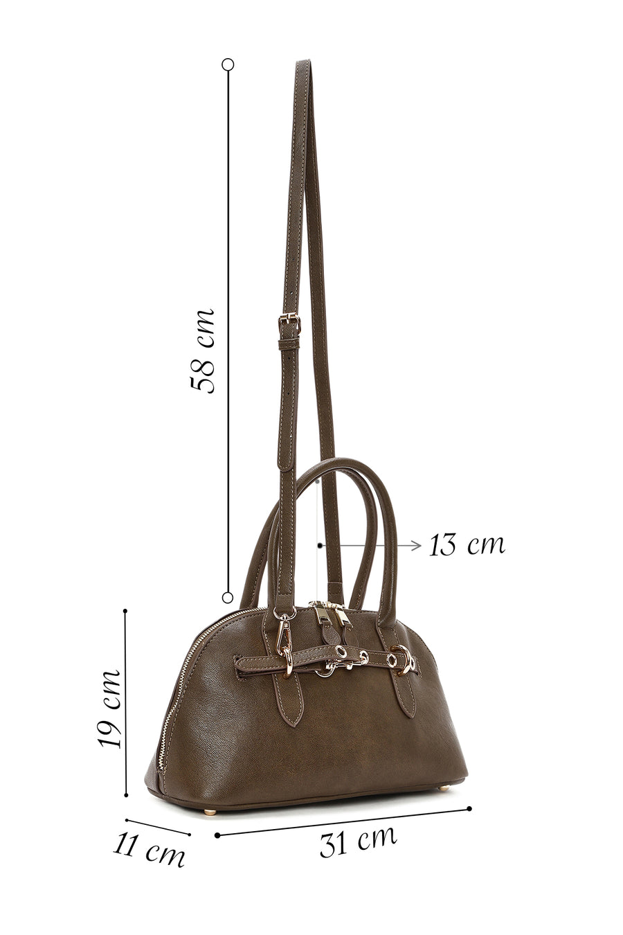 Women's Green Long Strap Mini Handbag