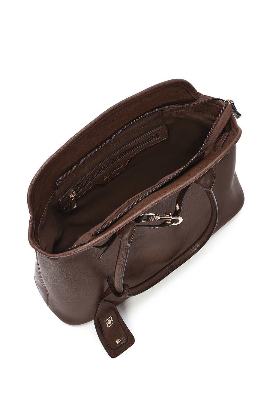 Women's Brown Classic Shoulder Bag