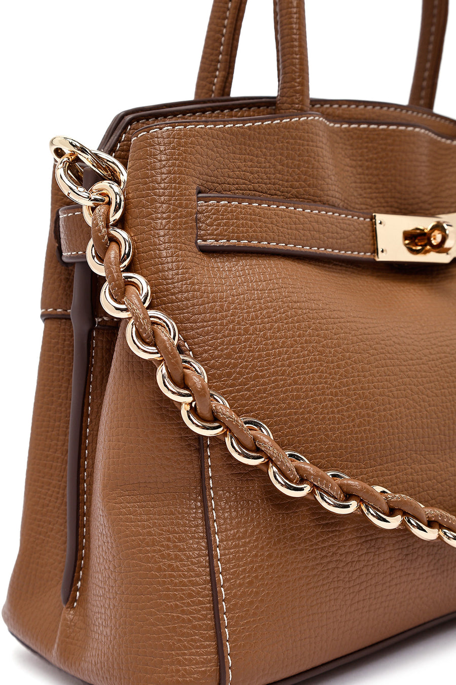 Women's Brown Long Strap Mini Handbag