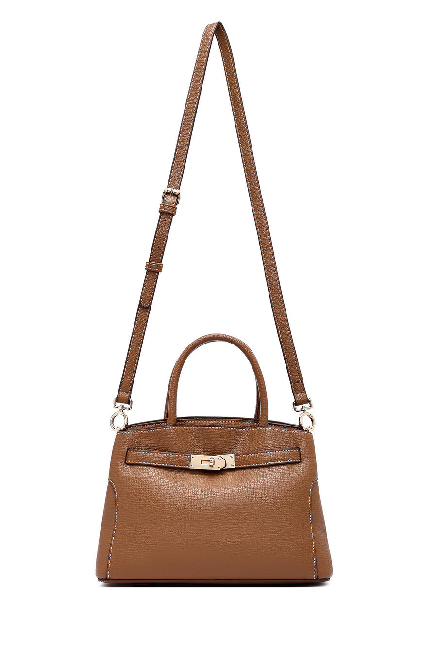 Women's Brown Long Strap Mini Handbag