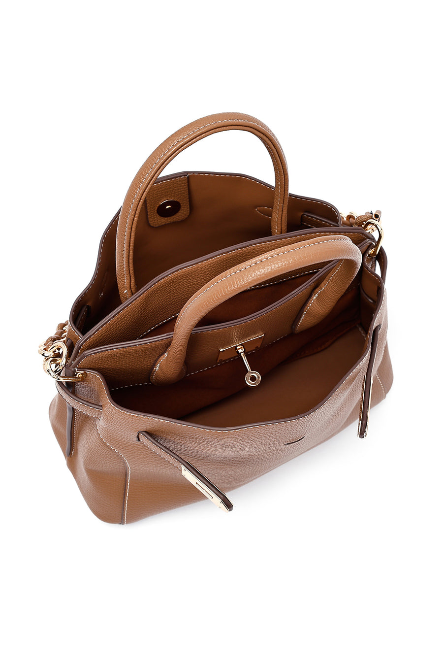Women's Brown Long Strap Mini Handbag