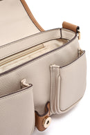 Women's Beige Buckle Detailed Shoulder Bag | Derimod