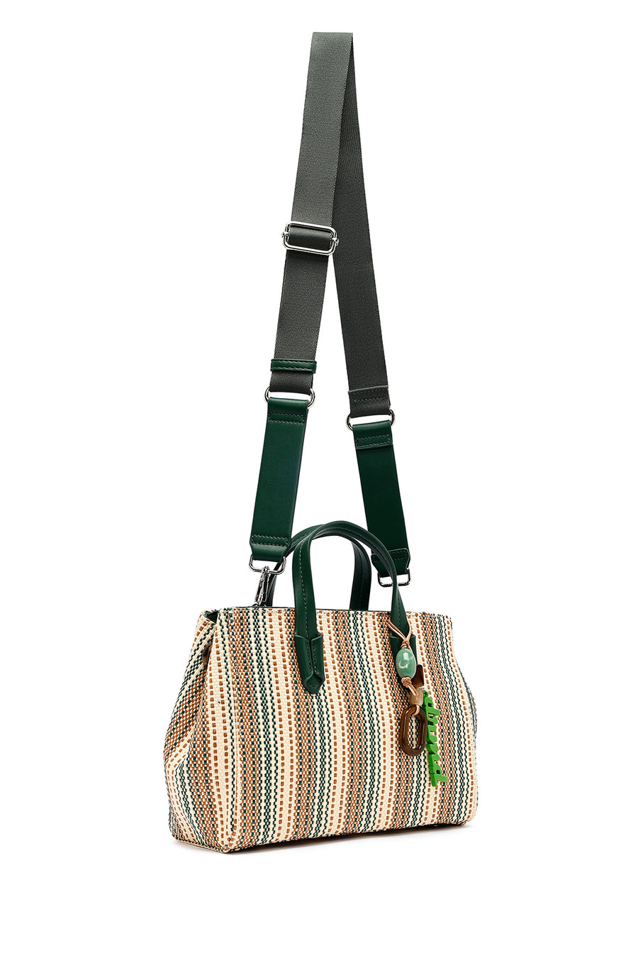 Woman Green Long Shoulder Bag