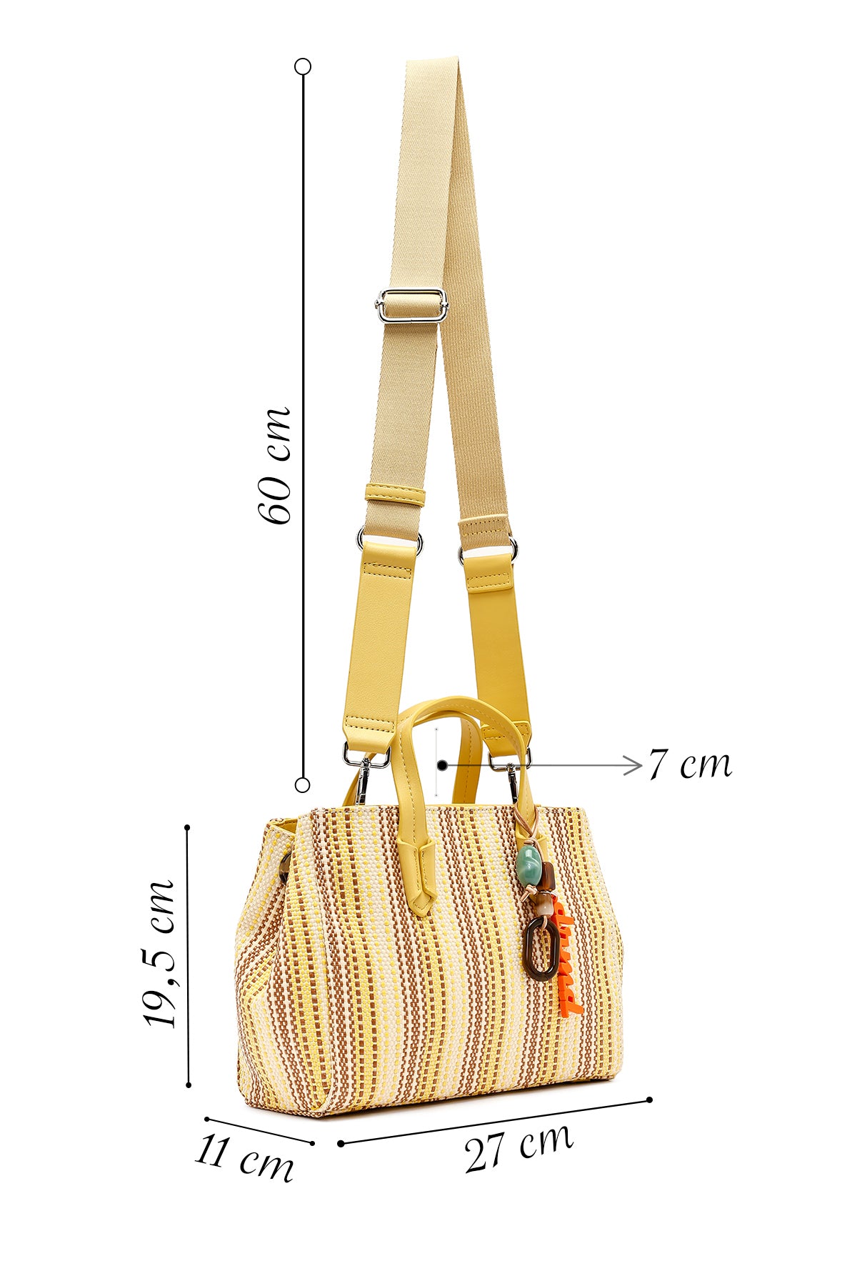 Kadın Sarı Uzun Askılı Kol Çantası