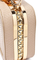 Kadın Bej Uzun Askılı Taşlı Mini Çapraz Çanta | Derimod