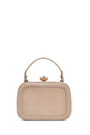 Kadın Bej Uzun Askılı Taşlı Mini Çapraz Çanta | Derimod