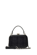 Kadın Siyah Uzun Askılı Taşlı Mini Çapraz Çanta | Derimod