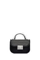 Kadın Siyah Uzun Askılı Taşlı Mini Kol Çantası | Derimod