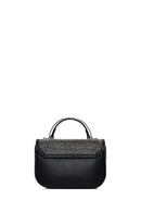 Kadın Siyah Uzun Askılı Taşlı Mini Kol Çantası | Derimod