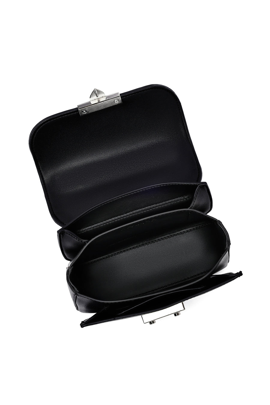 Women's Black Long Strap Stone Mini Handbag