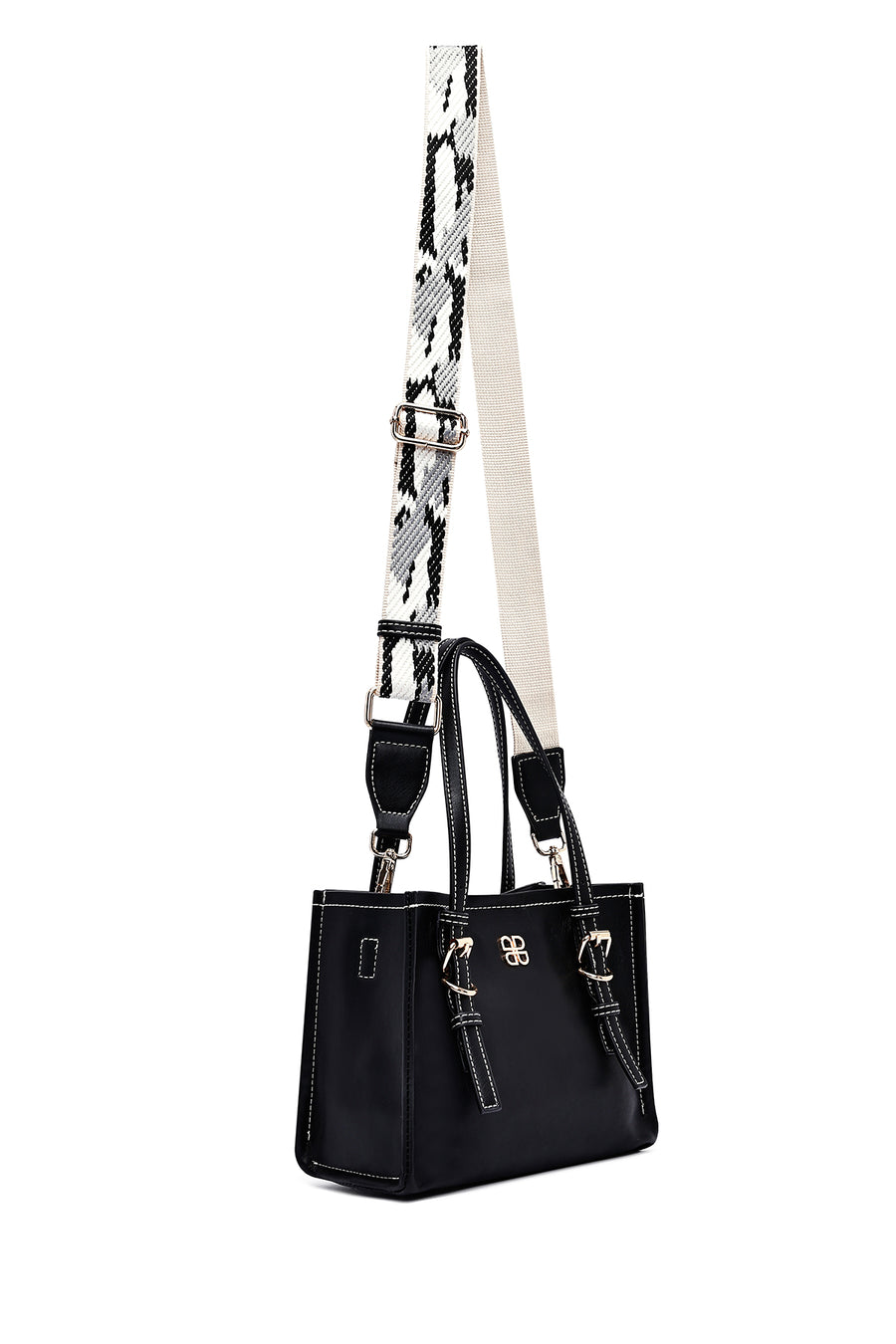 Women's Black Long Strap Classic Handbag