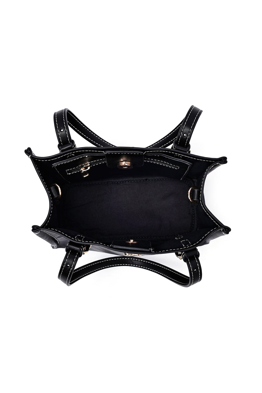 Women's Black Long Strap Classic Handbag