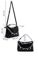 Kadın Siyah Uzun Askılı Zincir Detaylı Omuz Çantası | Derimod